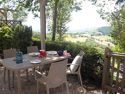 TERRACE VIEW FROM THE ASSISI AT UMBRIA WITH KIDS FAMILY HOLIDAYS